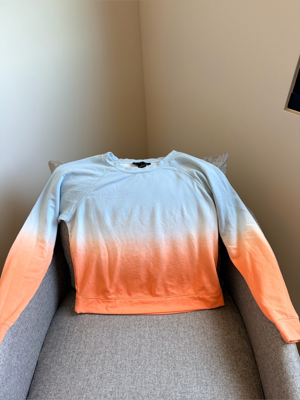 Sanctuary Crew Neck Sweatshirt Sunset Blue Orange Size Small